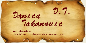 Danica Tokanović vizit kartica